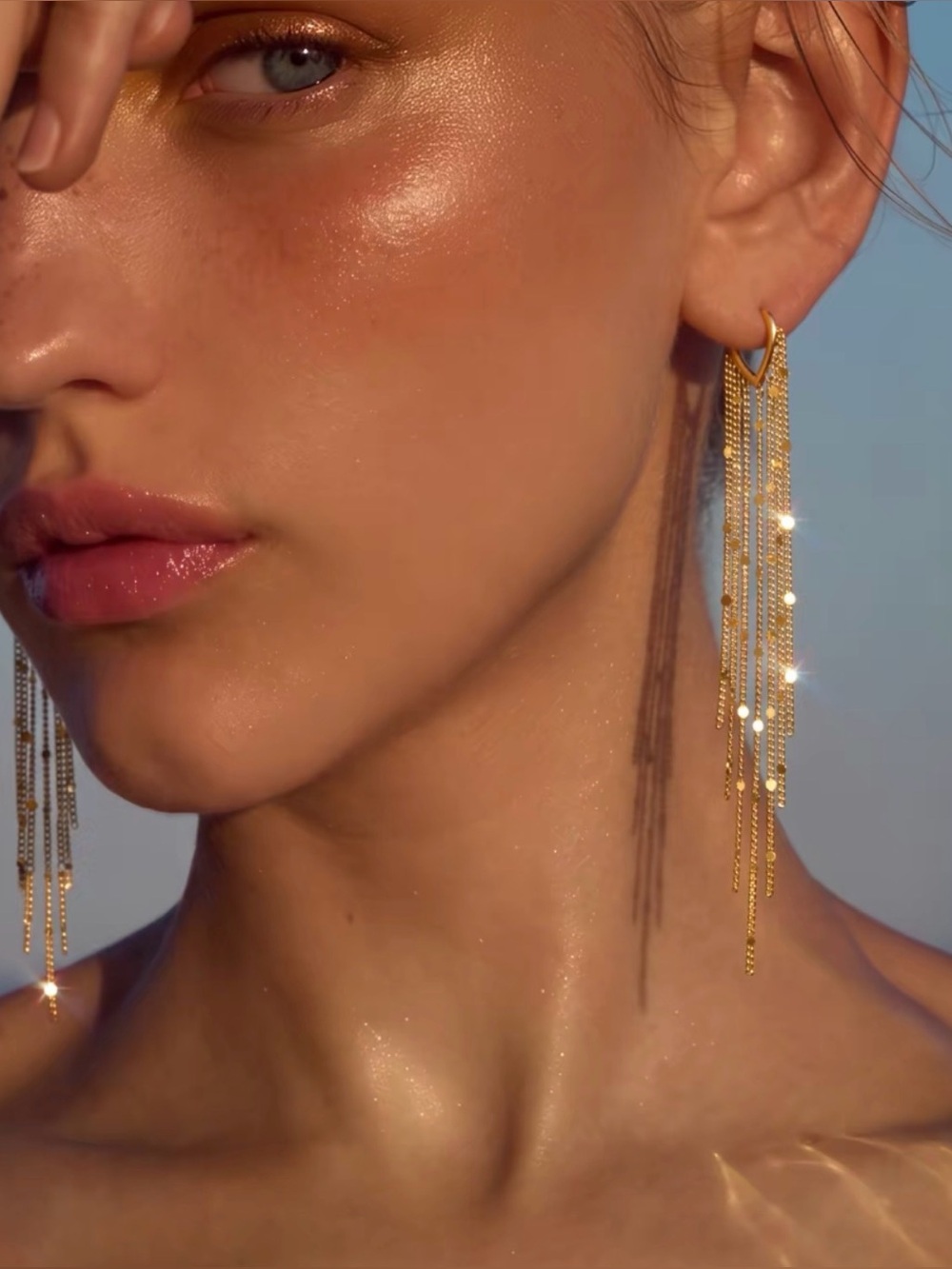 ✨14K Gold Plated Drop Tassel Earrings✨